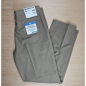 Haggar‎ Standards Stretch Flex Straight Fit Pant 36W x 32L NEW Solid Gab Oatmeal